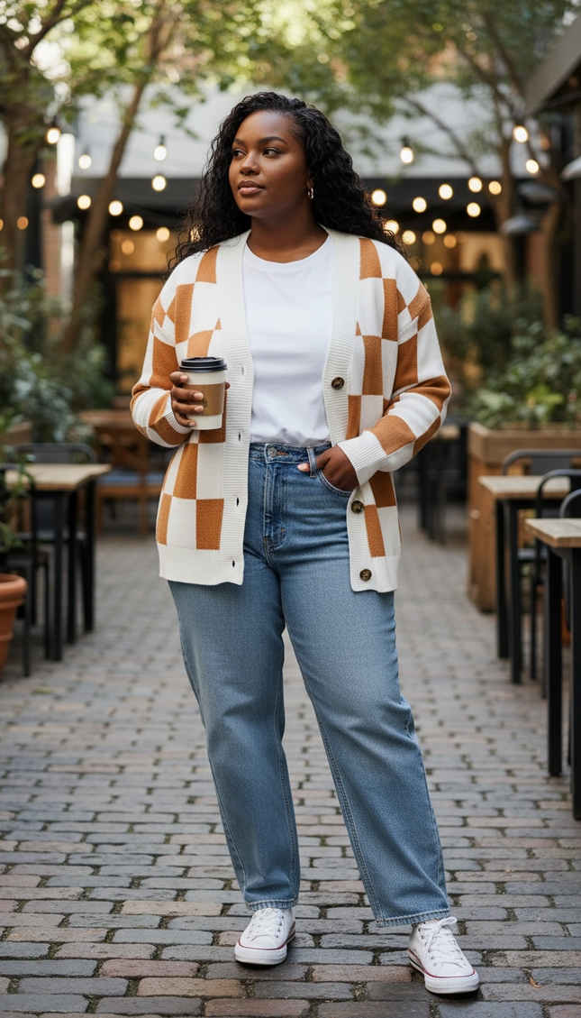 Unmatched Checkered with Love Cardigan
