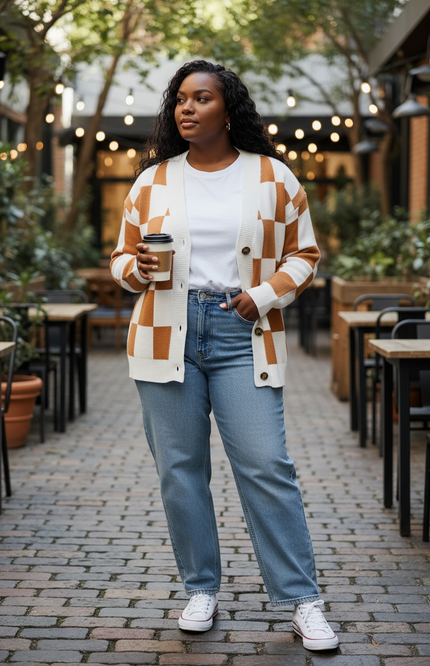 Unmatched Checkered with Love Cardigan