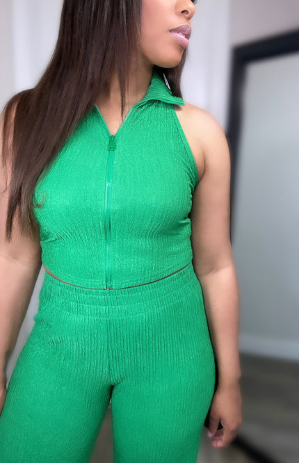 Everyday Two Piece Collar Set - Green