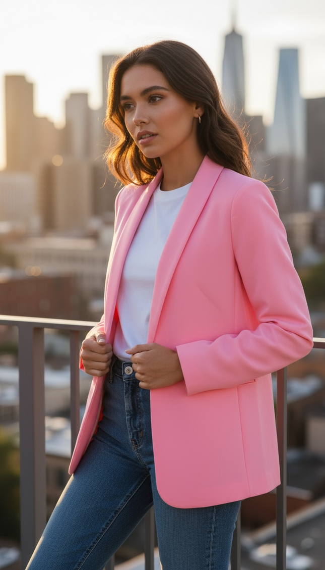 The Unmatched Blazer with Lining - Pink