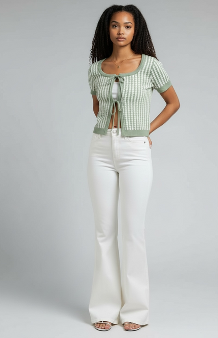 Chic Tie-Front Knit Cardigan