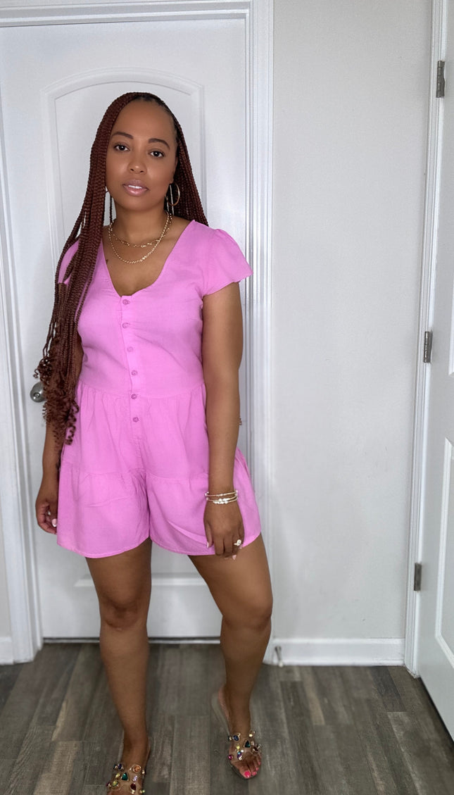 Unmatched Ready for The Weekend Romper - Pink