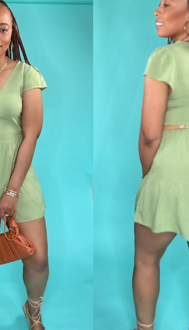 Unmatched Ready for The Weekend Romper - Green