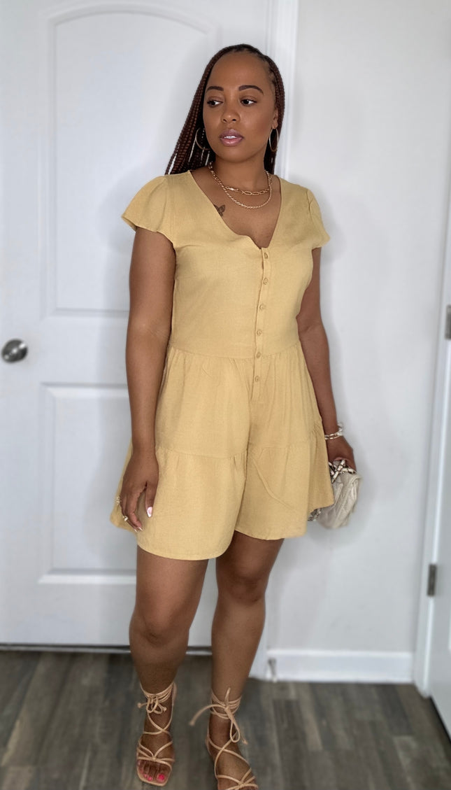 Unmatched Ready for The Weekend Romper - Oat