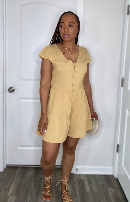 Unmatched Ready for The Weekend Romper - Oat