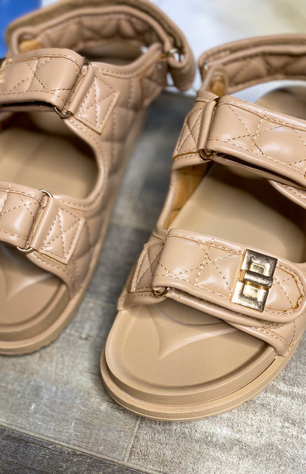 Unmatched Casual Vibes Dad Sandals - Cognac
