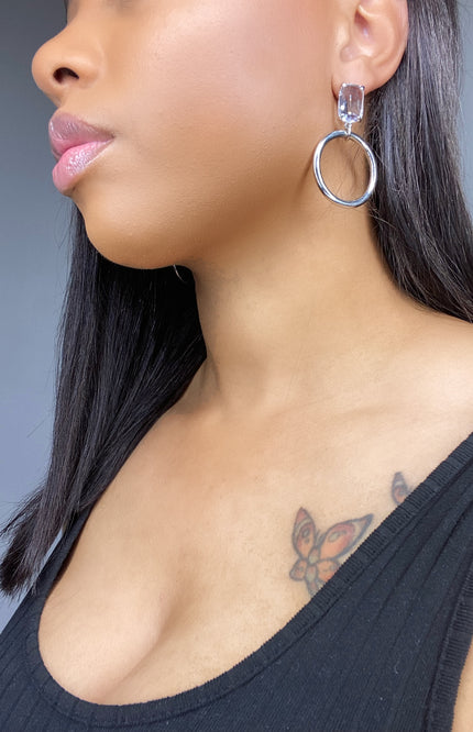 Silver Alissa Gem Earrings