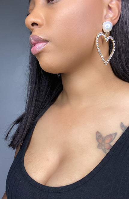 Julien Crystal Heart Earrings