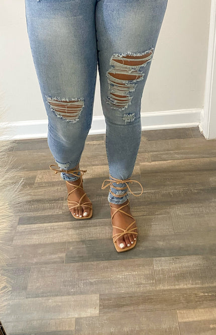 Unmatched Strap Up Sandal