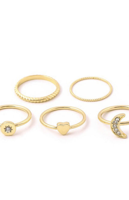 Unmatched Moon Ring Set - size 7